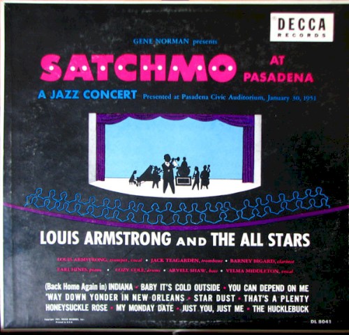 Cover of Satchmo at Pasadena by Louis Armstrong & His All‐Stars